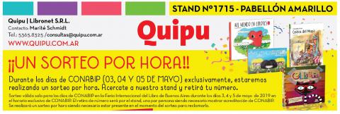 Sorteo válido solo para los días de CONABIP en la Feria del Libro en el horario exclusivo. El retiro del número será por el stand con la compra.
