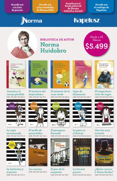 Pack por 15 libros a $5.499 la bestseller autora de Los casos de Anita Demare