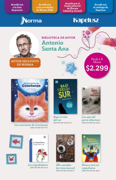 Pack por 6 libros a $2.299