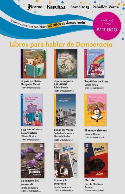Libros para hablar de democracia con las infancias y juventudes #40añosdeDemocracia