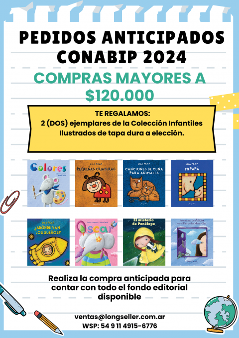 PARA COMPRAS MAYORES A $120.000, Te obsequiamos 2 (DOS) ejemplares de la colección Aventuras ilustradas a elección. Consultar títulos disponibles 