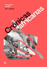 Portada de Crónicas africanas, una mano escribiendo creada a partir de fragmentos de fotos de África