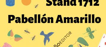 Con tu compra anticipada de 5 libros te llevas uno de regalo. Stand 1712. Pabellón Amarillo