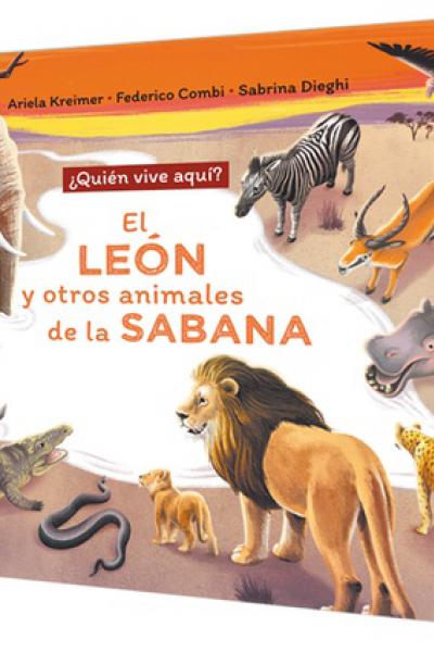 El león y otros animales de la sabana