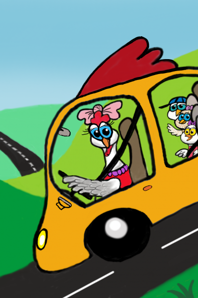 La gallina Marina y la educación vial. Héctor "Pepo" Foulques