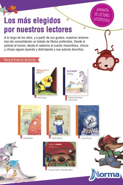Te contamos cuáles son los libros más elegidos para primeros lectores y nivel inicial.