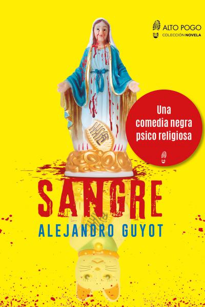 Sangre es una comedia negra con momentos perturbadores, delirantes y violentos, donde se entremezclan una logia de ebanistas reales, vírgenes milagrosas, gatitos de la suerte, un periplo ilegal en Europa, y una Argentina clandestina bajo los designios de una de las peores crisis de las últimas décadas.   Una novela de enredos, psico religiosa, que devela el secreto mejor guardado de la Europa medieval en medio de la crisis de la Argentina del 2001.  Alejandro logró crear, con Dante Cortediré, el protagonist