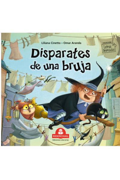 Libro de la colección Letras animadas sobre los disparates de la bruja Edwina y sus amigos/familia