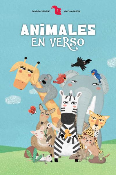 Una jirafa, un elefante, una zebra y otros animales reunidos.